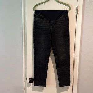 Pink Blush Black Maternity Jeans